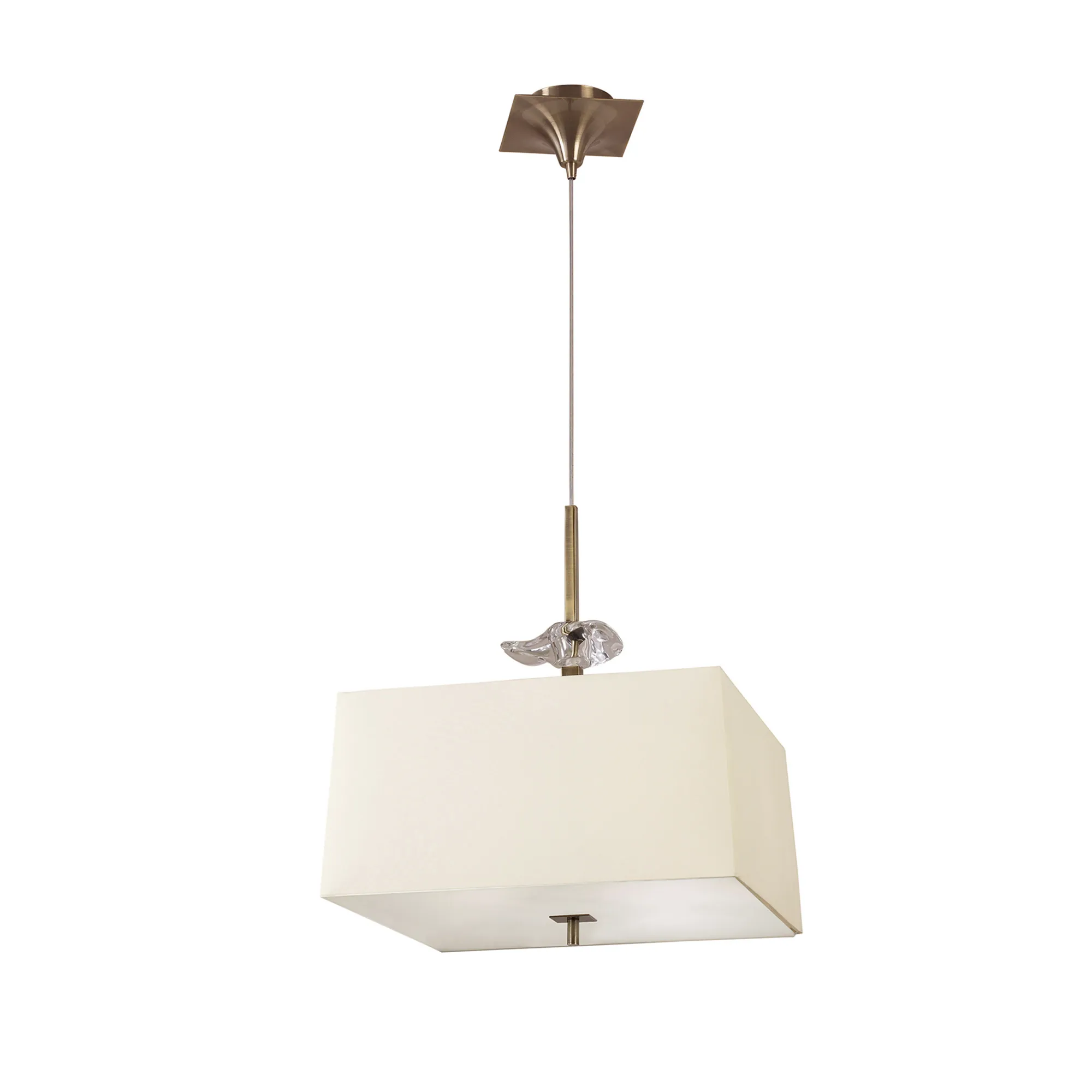 Akira Antique Brass-Cream Ceiling Lights Mantra Single Pendant Akira Antique Brass-Cream Ceiling Lights Mantra Single Pendant